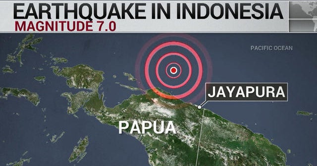 7.0 magnitude earthquake off of eastern Indonesia