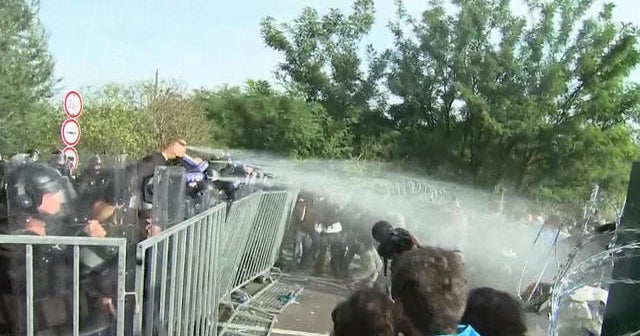 Hungary using tear gas, water cannons on migrants