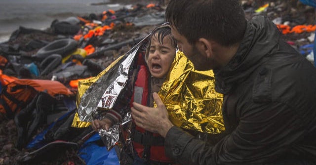 Nearly drowned Syrian boy saved in dramatic rescue at sea