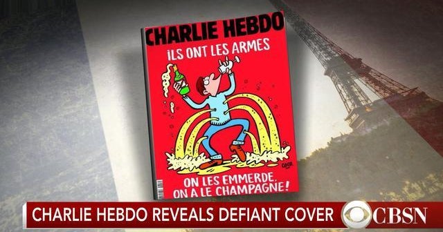 Charlie Hebdo releases defiant cover after Paris terror attacks