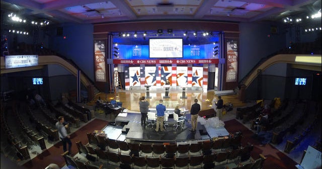 Watch the building of the Democratic debate stage Watch the building of the Democratic debate stage