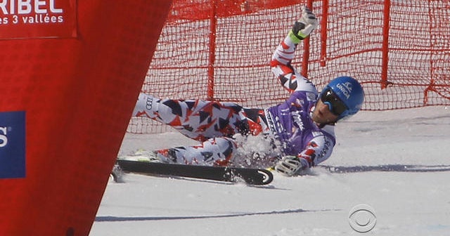 Olympic skier saved from serious injury by safety equipment