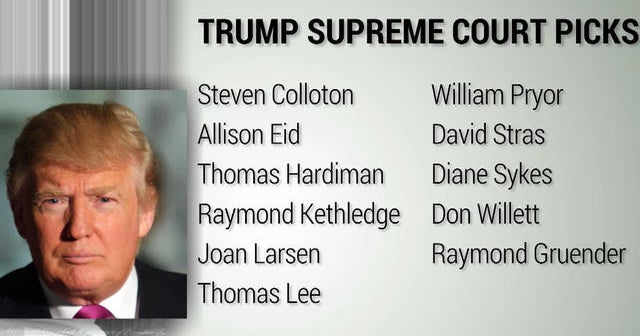 Who are Donald Trump's Supreme Court picks? CBS News