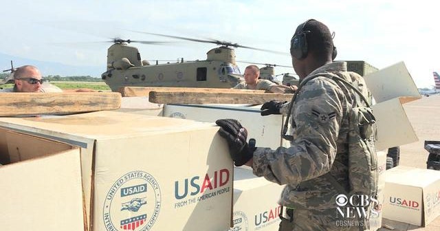 On the ground with U.S. military dispensing hurricane aid in Haiti