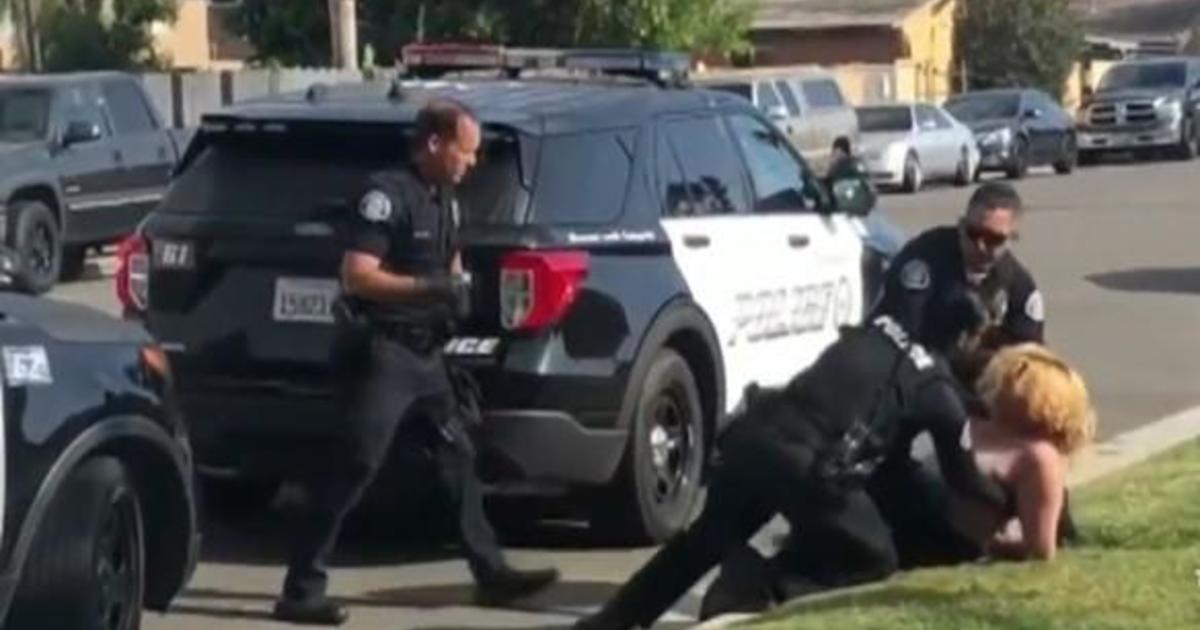 L.A. area cop seen on video punching handcuffed woman at least twice