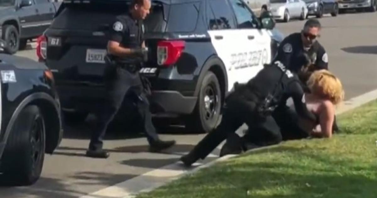 L.A. area cop seen on video punching handcuffed woman twice in face