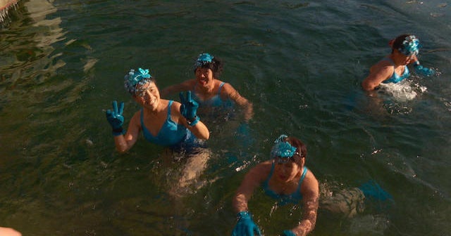 Seniors embrace ice swimming