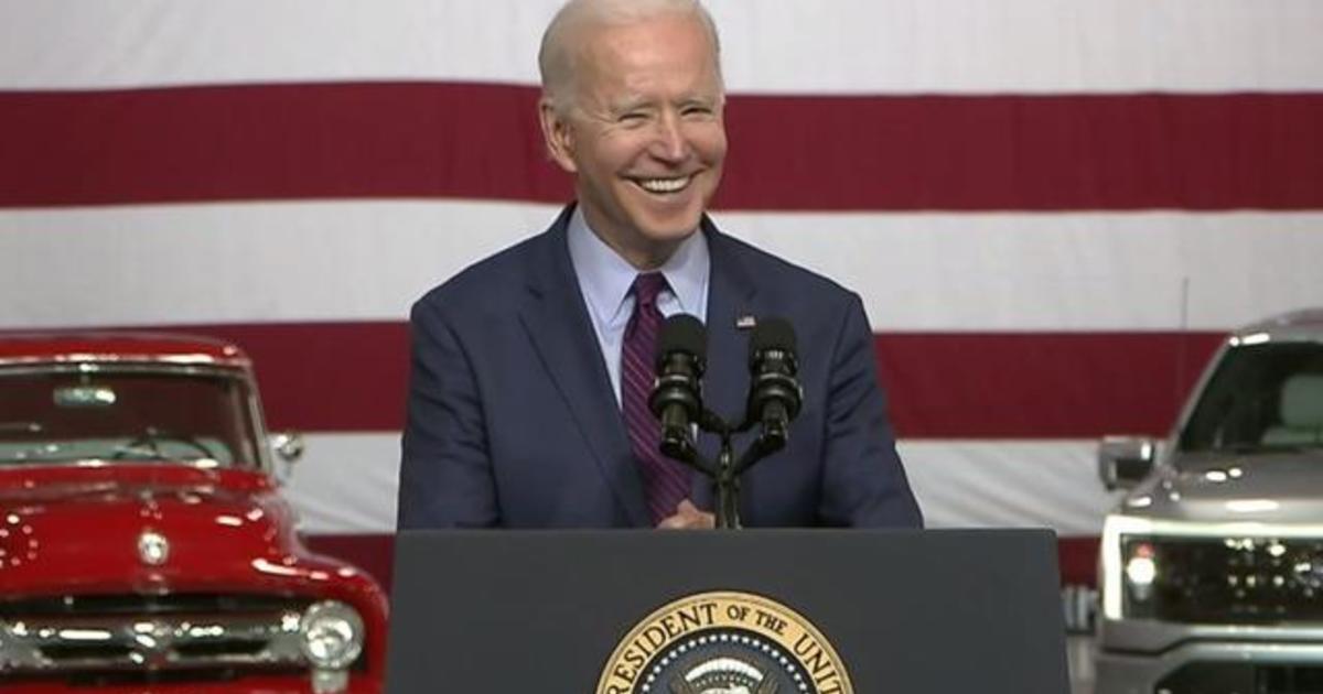 Biden declares “The future of the auto industry is electric” at Ford plant