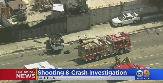 South LA Shooting Crash 