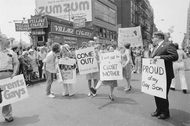 Gay Pride Demonstrators With Signs