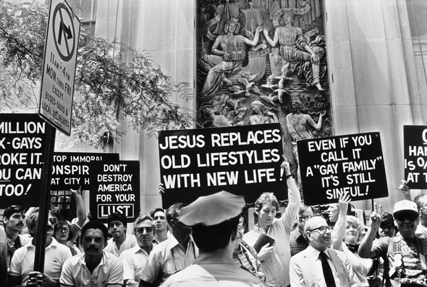 Protest At Gay Pride Parade