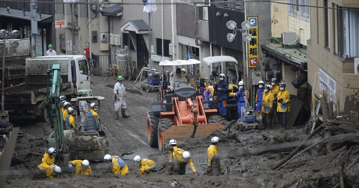 Dozens missing after landslide tears through Japanese resort town