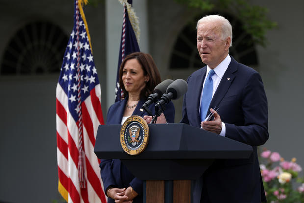 President Biden Delivers Remarks On COVID-19 Response From The Rose Garden 