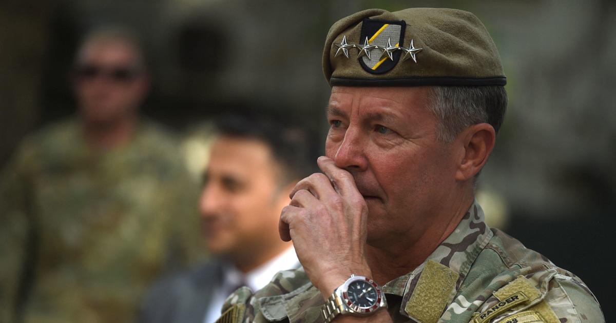 Top U.S. general in Afghanistan steps down as military mission nears end