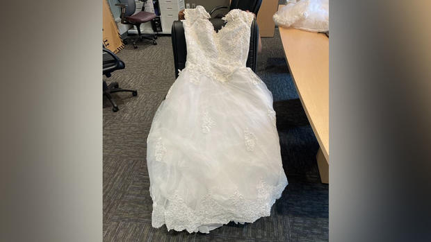 Wedding dress found on Dallas North Tollway 