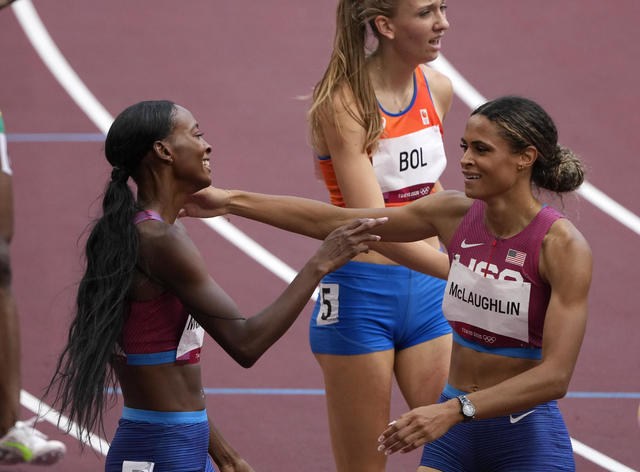 Sydney McLaughlin and Dalilah Muhammad beat women's 400m world record to win gold and silver CBS