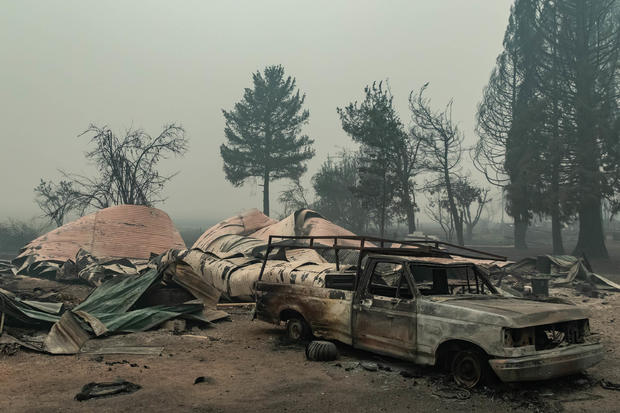 Raging Wildfire Destroys Much Of California Gold Rush Town 