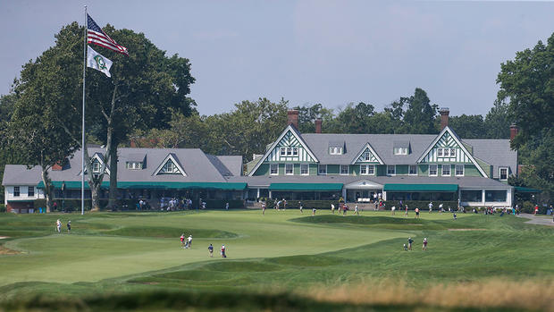 Oakmont Country Club Clubhouse view from #3 