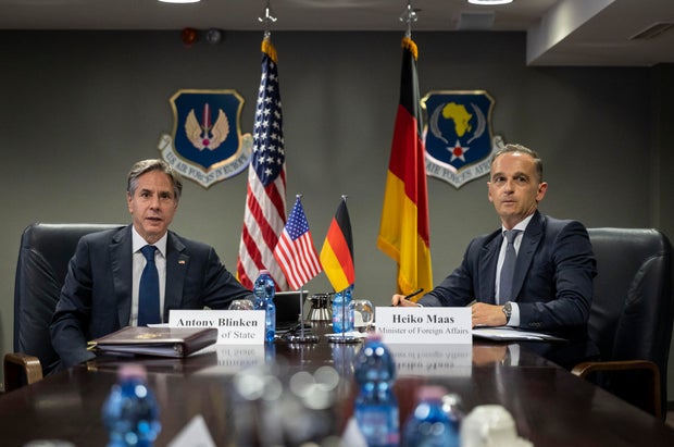 German Foreign Minister Travels To Ramstein Air Base 