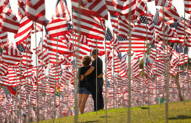 The annual Waves of Flags display and remembrance at Pepperdine University in Malibu, California 