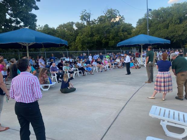 Community meeting at Forest Park Pool in Fort Worth 