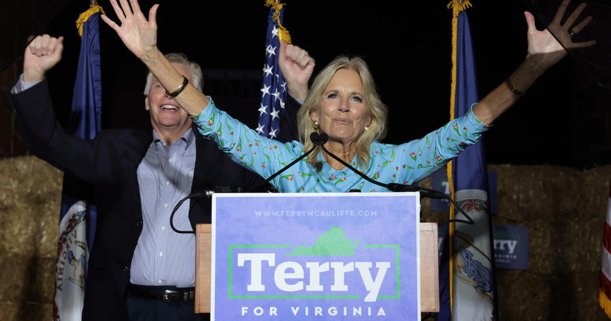Jill Biden campaigns for Terry McAuliffe in Virginia as governor's race remains tight