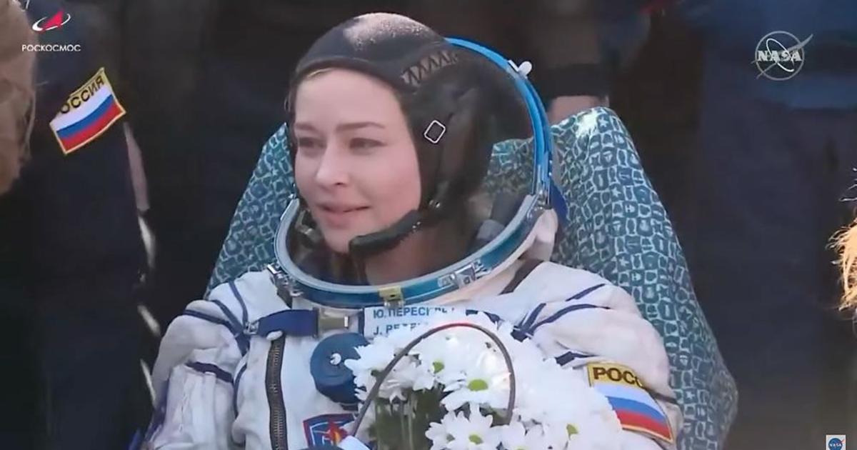 Russian actress and director return to Earth after a movie shoot in space