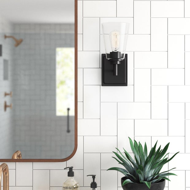 Latitude Run Mared dimmable armed sconce 