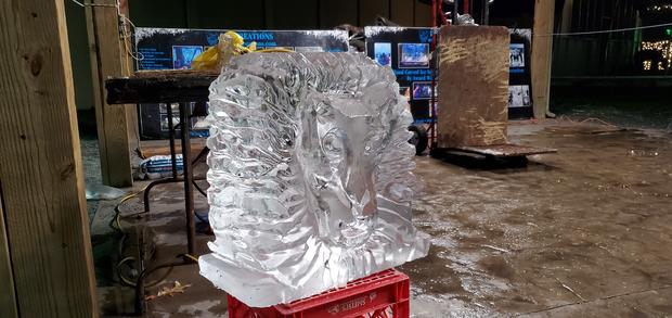 Ice Carving Lion 