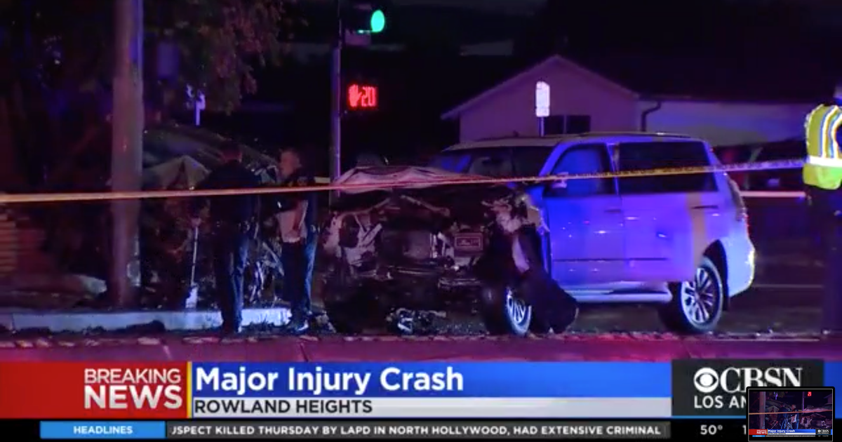 Two In Critical Condition After Car Crash In Rowland Heights - CBS Los ...