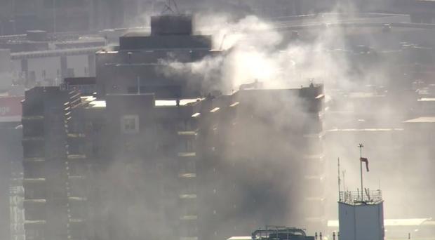 Fire Breaks Out In Restaurant Of Downtown LA High-Rise, One Hurt 