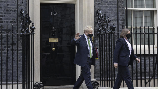 Boris Johnson Leaves For PMQs 