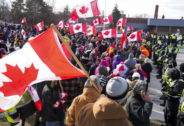 APTOPIX Virus Outbreak Canada Protests 