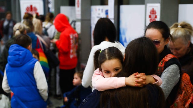Refugees fleeing from Ukraine in Krakow 