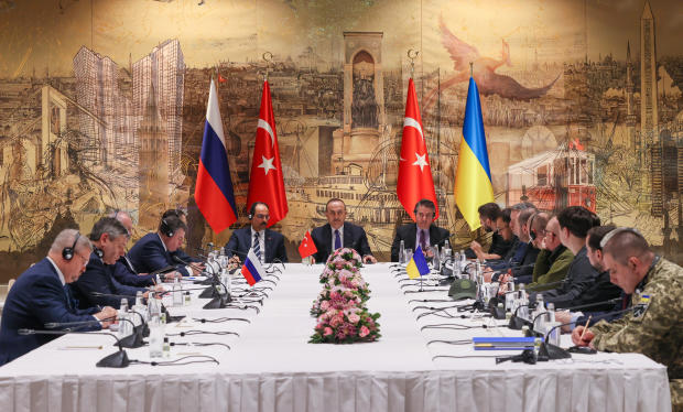 Peace talks between delegations from Russia and Ukraine 