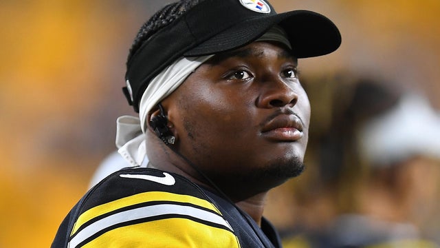 Dwayne Haskins, #3 of the Pittsburgh Steelers, looks on during a game against the Detroit Lions at Heinz Field on August 21, 2021, in Pittsburgh, Pennsylvania.