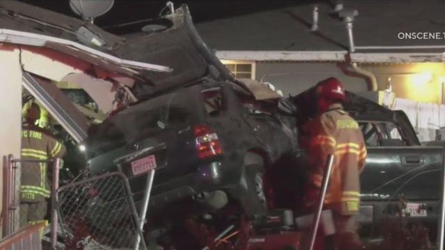 One killed after SUV slams into home in Moreno Valley 