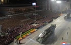 Nighttime military parade to mark the 90th anniversary of the founding of the Korean People's Revolutionary Army in Pyongyang 