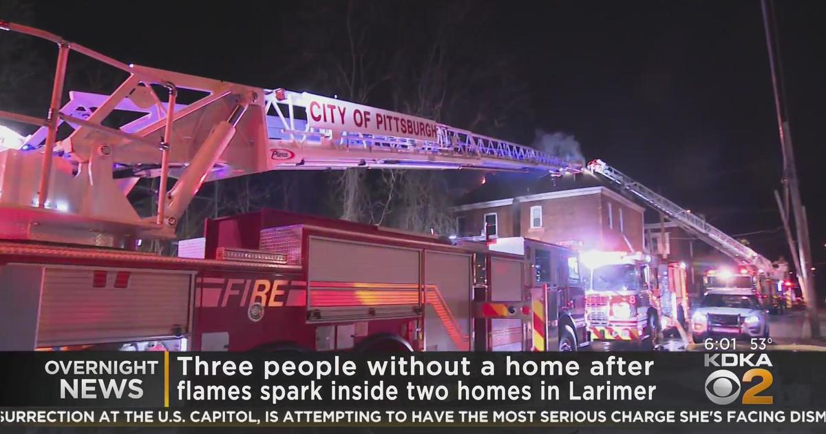 Fire Destroys 2 Homes In Larimer Cbs, Bar Fire Pittsburgh