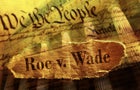 Roe V Wade newspaper headline on the United States Constitution and Supreme Court 