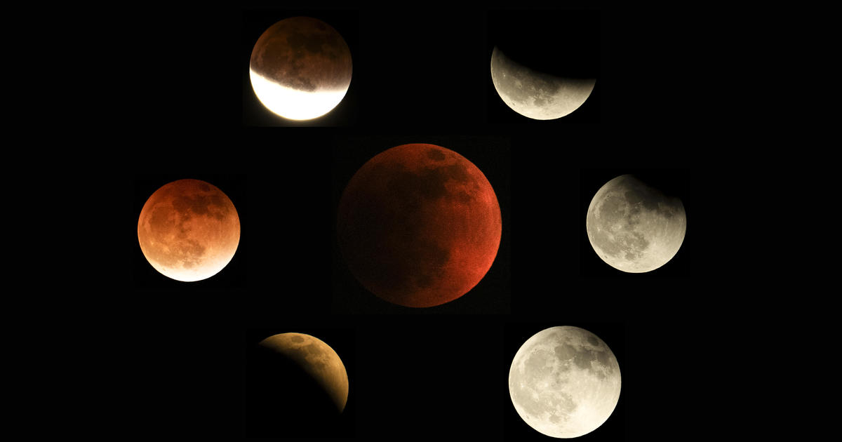 See what the rare "super flower blood moon" total lunar eclipse looked like around the world