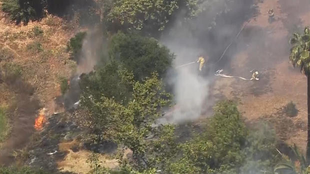 San Jose brush fire burning at Overfelt Gardens 