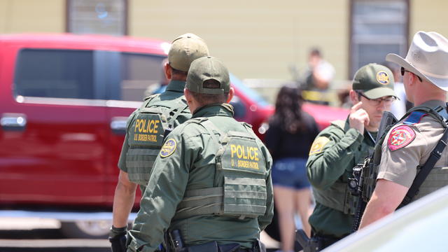 Officers at scene of school shooting in Uvalde, Texas 