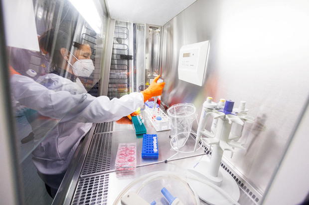 FILE PHOTO: A laboratory of the vaccine company Bavarian Nordic 