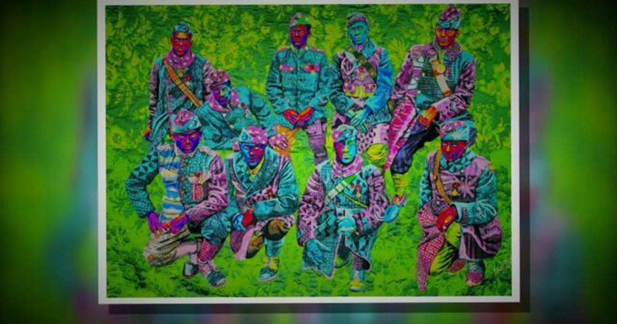 Artist uses fabric to tell the story of the heroic "Harlem Hellfighters"